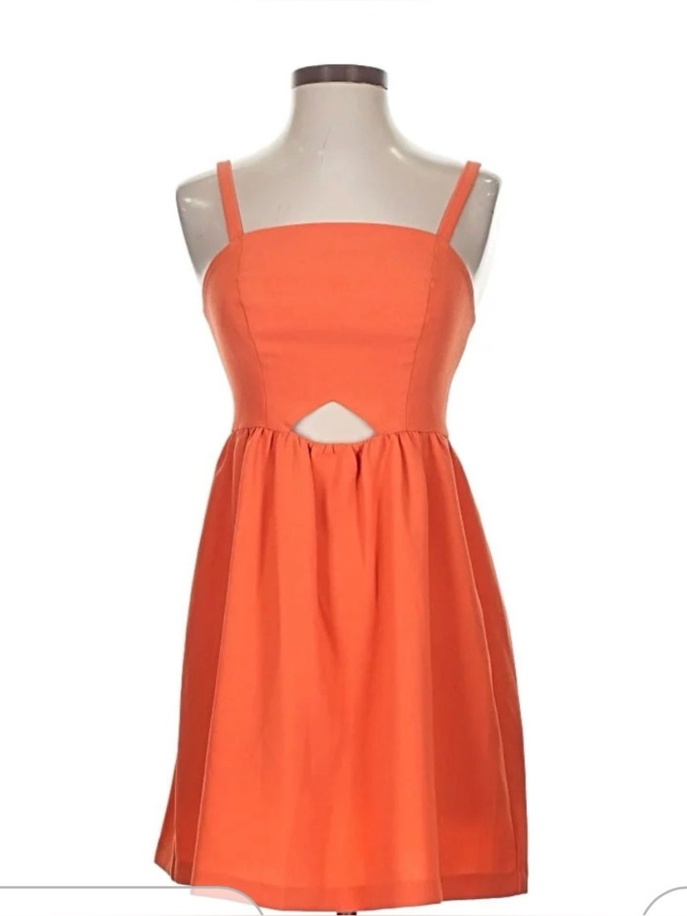 NWT BCBG bright orange cutout sundress